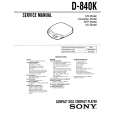 SONY D-840K Service Manual