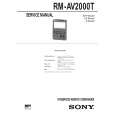 SONY RMAV2000T Service Manual