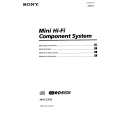 SONY MHC-EX50 Owners Manual