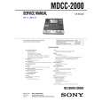 SONY MDCC2000 Service Manual