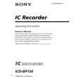 SONY ICD-BP150 Owners Manual