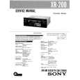 SONY XR200 Service Manual