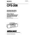 SONY CFS-208 Owners Manual