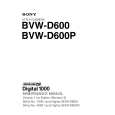 SONY BVW-D600 VOLUME 1 Service Manual