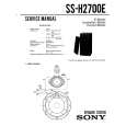 SONY SS-H2700E Service Manual