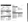 SONY CFS-905 Owners Manual