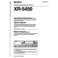 SONY XR-5450 Owners Manual