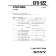 SONY CFD922 Service Manual