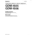 SONY GDM-1606 Owners Manual