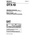 SONY DTX-10 Owners Manual
