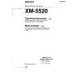 SONY XM-5520 Owners Manual