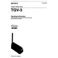 SONY TGV-3 Owners Manual