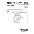 SONY WMFX227 Service Manual