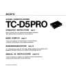 SONY TC-D5PROII Owners Manual