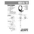 SONY MDR94 Service Manual