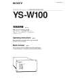 SONY YS-W100 Owners Manual