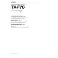 SONY TA-F70 Owners Manual