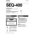 SONY SEQ400 Owners Manual