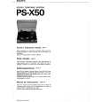 SONY PS-X50 Owners Manual