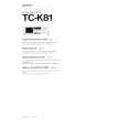 SONY TC-K81 Owners Manual
