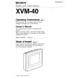 SONY XVM-40 Owners Manual