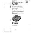 SONY D-211 Owners Manual