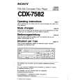SONY CDX7582 Owners Manual