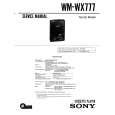 SONY WM-WX777 Service Manual