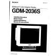 SONY GDM-2036S Owners Manual