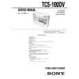 SONY TCS-100DV Owners Manual