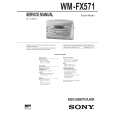 SONY WMFX571 Service Manual