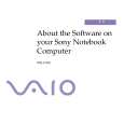 SONY PCG-C1XD VAIO Software Manual