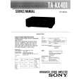 SONY TAAX401 Owners Manual