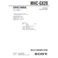 SONY MHCGX20 Service Manual