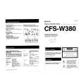 SONY CFS-W380 Owners Manual