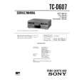 SONY TC-D607 Service Manual