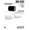 SONY WM-3500 Service Manual