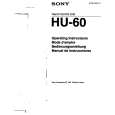 SONY HU-60 Owners Manual
