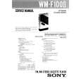 SONY WMF100II Service Manual