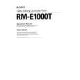 SONY RME1000T Owners Manual