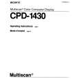 SONY CPD-1430 Owners Manual