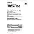 SONY MDX100 Owners Manual